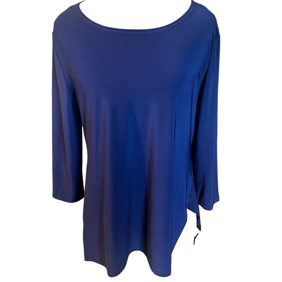 Clara Sun Woo Navy Jersey Tunic Medium Closet Essential - Picture 1 of 6